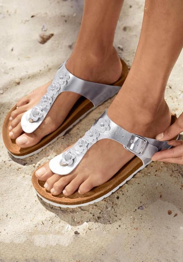 LASCANA Teenslipper zilver - Foto 3