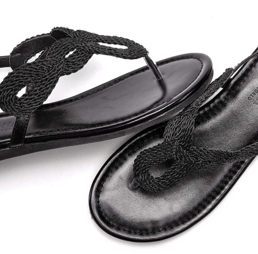 Lascana Teenslippers Sandaal pantoletten in metallic-look VEGAN - Foto 3