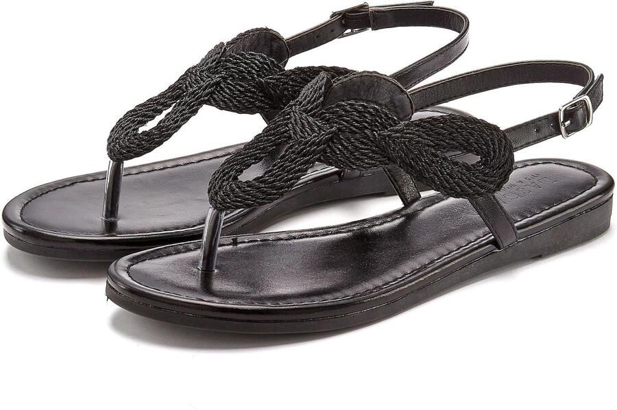 Lascana Teenslippers Sandaal pantoletten in metallic-look VEGAN - Foto 5