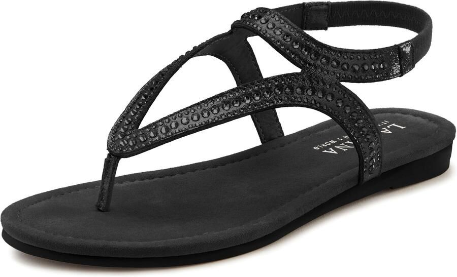 LASCANA Teenslipper zwart