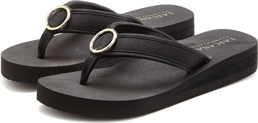 Lascana Badslippers Sandaal pantoffel Teenslipper badschoen met ringapplicatie "Italy" VEGAN - Foto 5