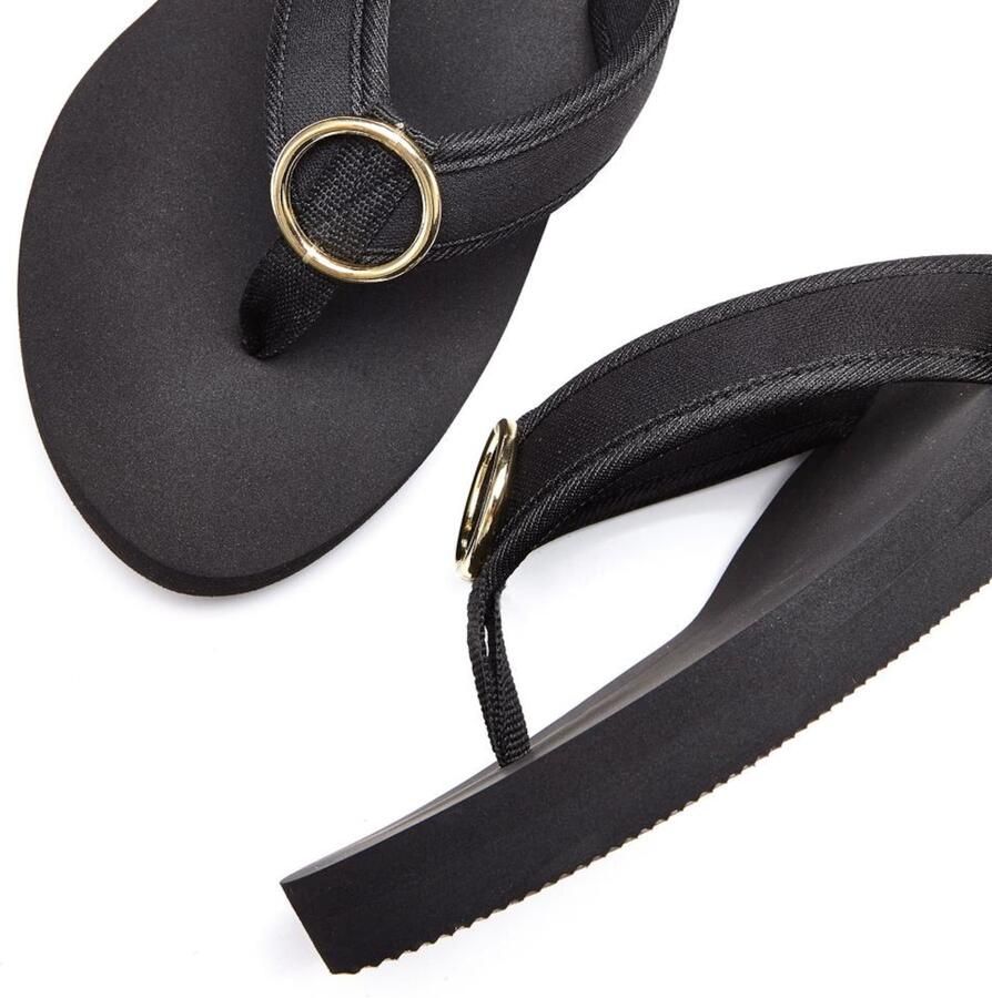 Lascana Badslippers Sandaal pantoffel Teenslipper badschoen met ringapplicatie "Italy" VEGAN - Foto 2