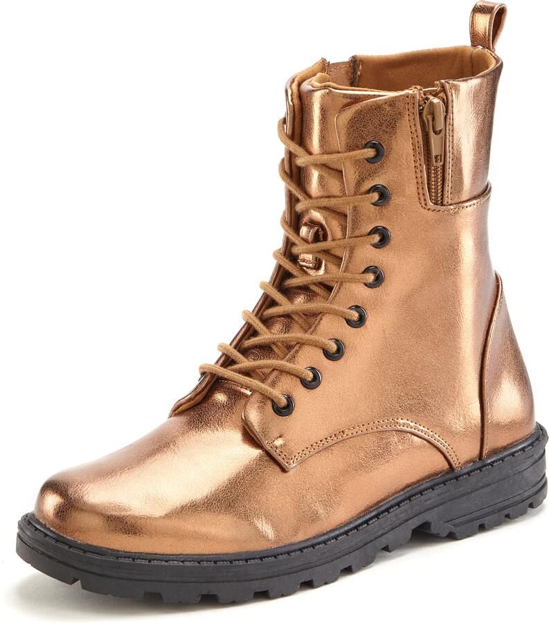 Lascana Laarsjes in de trendy metallic look laarzen vegan