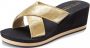 Lascana Badslippers Sandaal pantoletten badschoen met sleehak en metallic-look VEGAN - Thumbnail 2