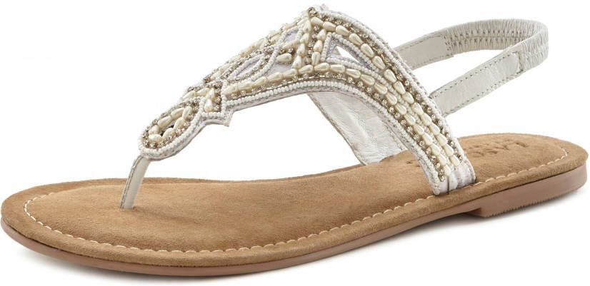 LASCANA Teenslipper crème