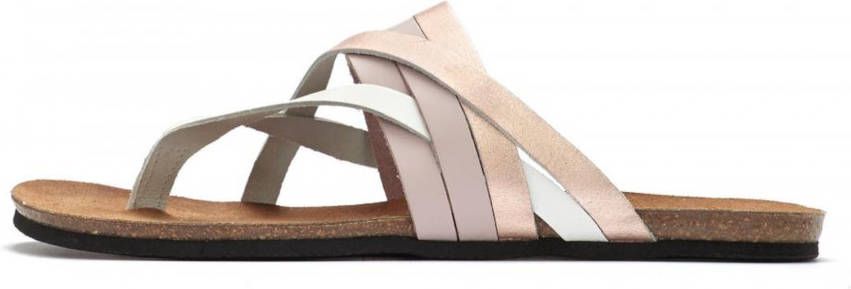 LASCANA Teenslipper rose-goud rosé wit