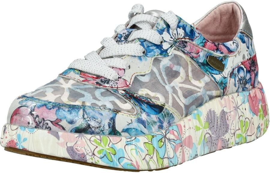 Laura Vita Sneakers laag blauw groen rosa offwhite - Foto 3