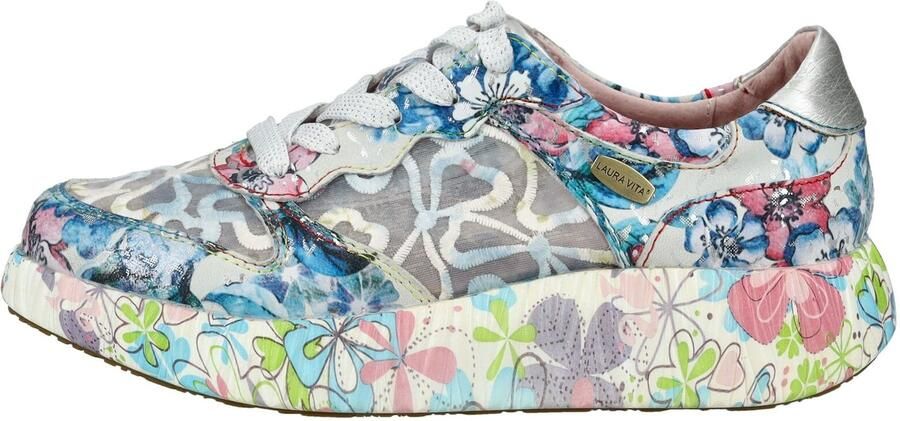 Laura Vita Sneakers laag blauw groen rosa offwhite - Foto 2