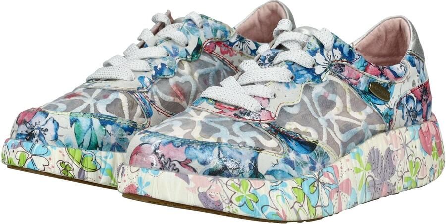 Laura Vita Sneakers laag blauw groen rosa offwhite - Foto 7