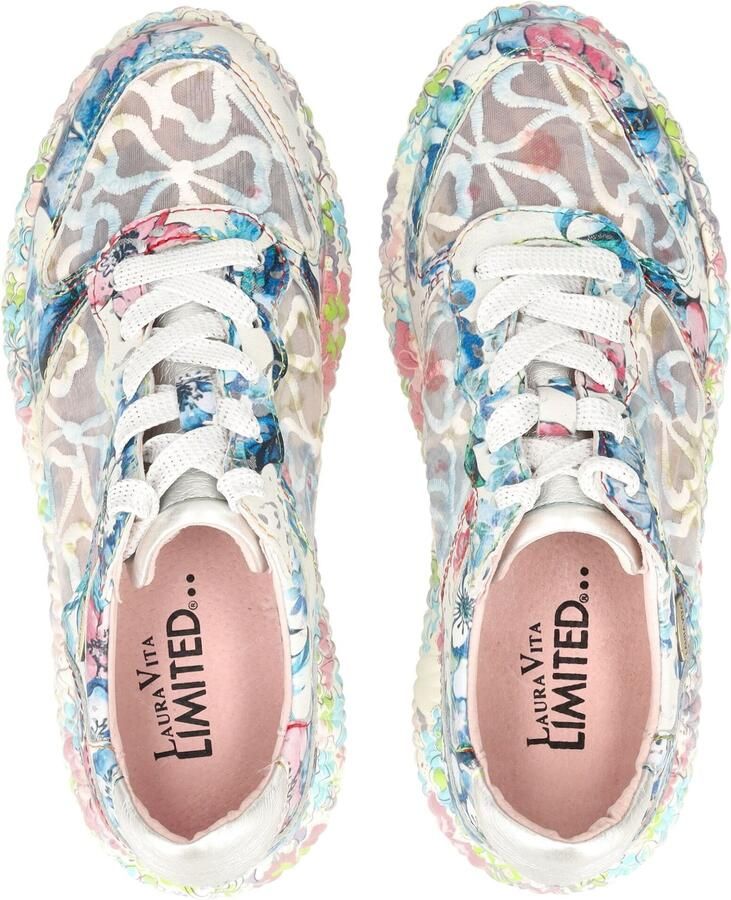 Laura Vita Sneakers laag blauw groen rosa offwhite - Foto 6