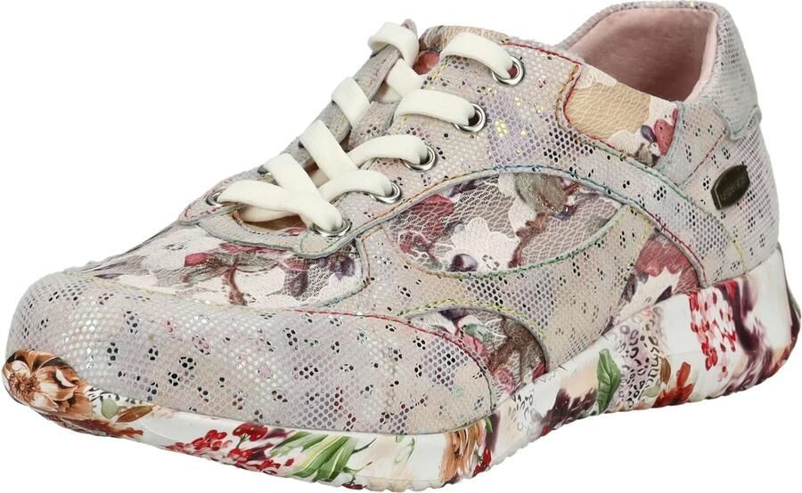 Laura Vita Sneakers laag lichtgrijs rosé zwart