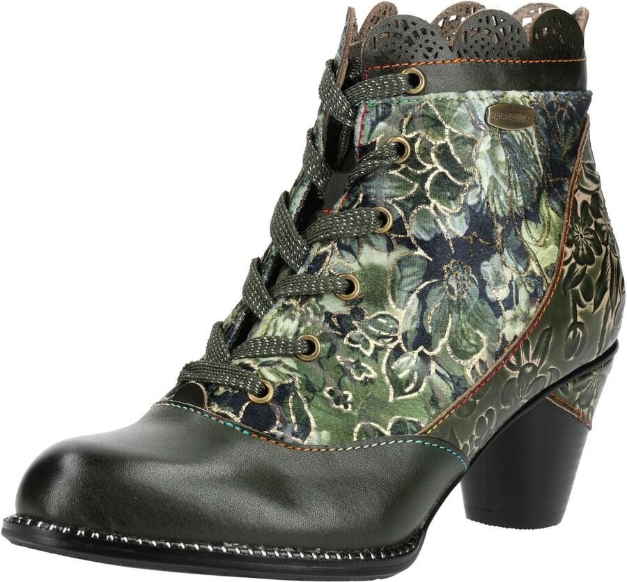 Laura Vita Veterlaarsjes kaki gemengde kleuren zwart