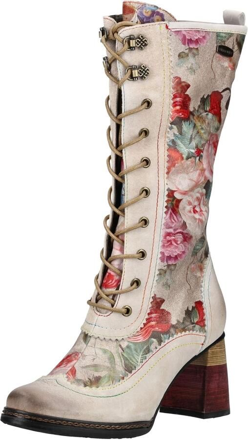 Laura Vita Veterlaarzen beige groen rosa rood