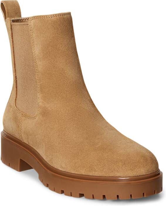 Lauren Ralph Lauren Hoge hakken Allyson-Boots-Bootie in bruin
