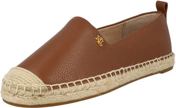 Lauren Ralph Lauren Espadrilles van leer met logodetail model 'CAMERYN'
