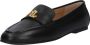 Ralph Lauren Zwarte Leren Platte Schoenen Logo Voorkant Black Dames - Thumbnail 3