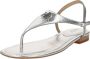 Ralph Lauren Zilver Metallic Leren Sandaal Gray Dames - Thumbnail 2