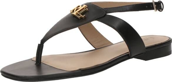 Lauren Ralph Lauren Sandalen van leer met labeldetail model 'EVERLY'