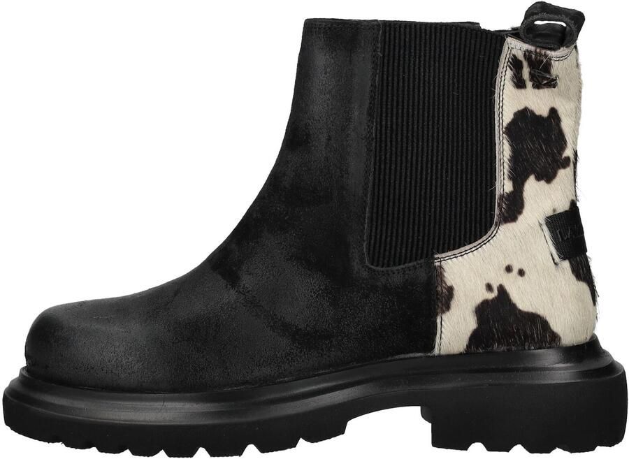 Lazamani Haidy Dames Boots Suede Black White