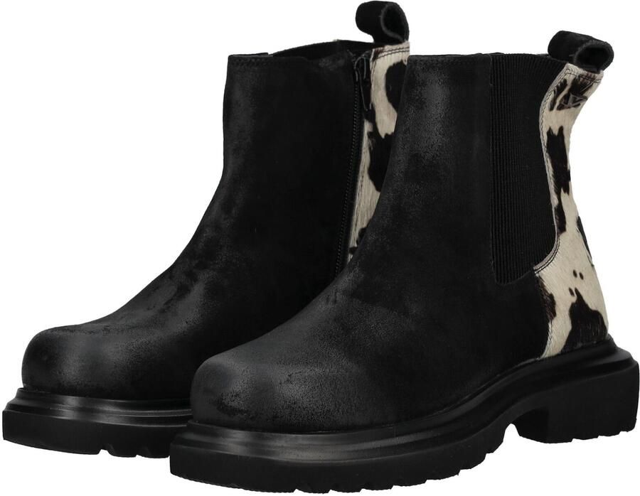 Lazamani Haidy Dames Boots Suede Black White - Foto 6