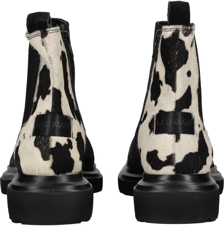 Lazamani Haidy Dames Boots Suede Black White - Foto 3