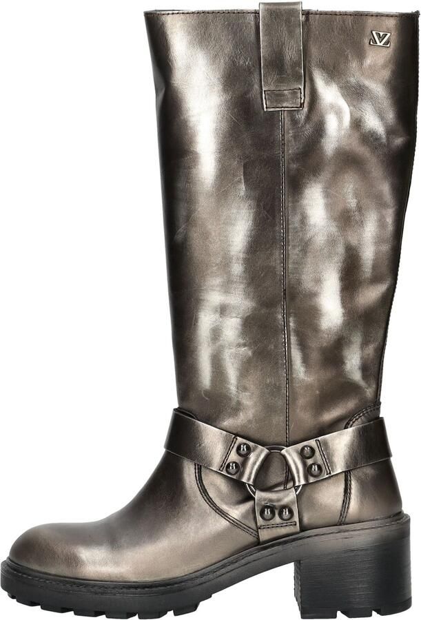Lazamani Salome Dames Biker Boots Leer Pewter - Foto 2