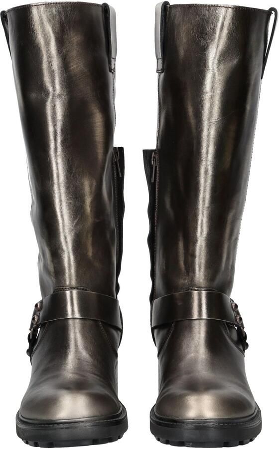 Lazamani Salome Dames Biker Boots Leer Pewter - Foto 7