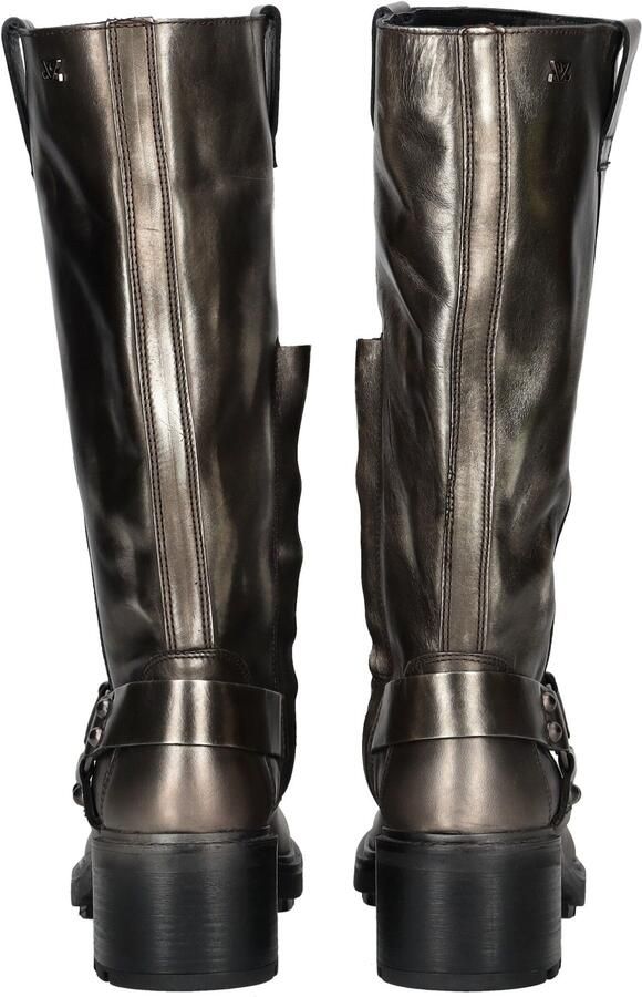 Lazamani Salome Dames Biker Boots Leer Pewter - Foto 6
