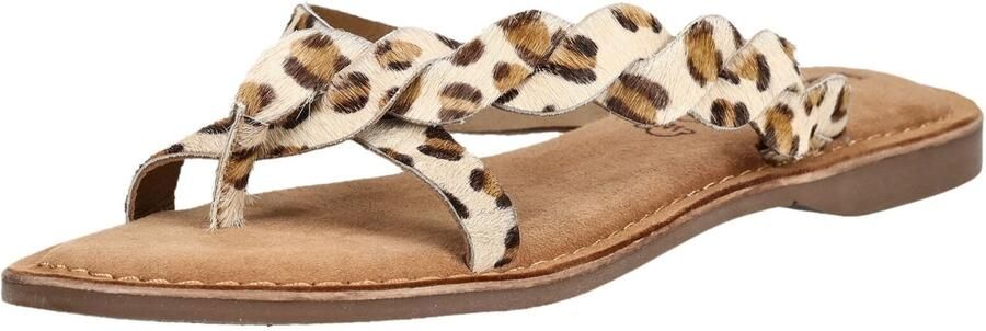 Lazamani Avi Dames Slippers Ponyhaar Beige - Foto 2