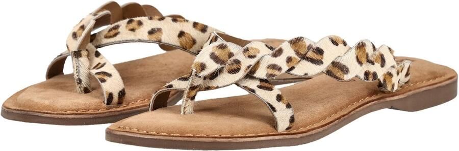Lazamani Avi Dames Slippers Ponyhaar Beige - Foto 6