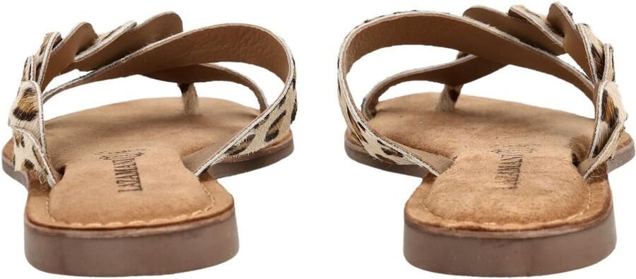 Lazamani Avi Dames Slippers Ponyhaar Beige - Foto 4