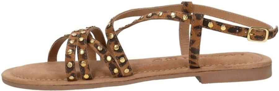 LAZAMANI Sandalen met riem beige bruin goud - Foto 9