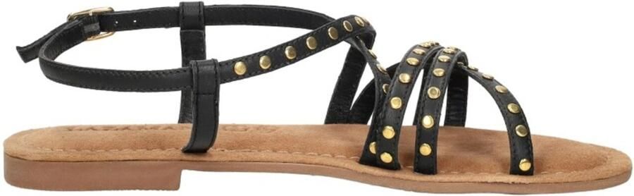 Lazamani Tova leren sandalen met studs zwart - Foto 9