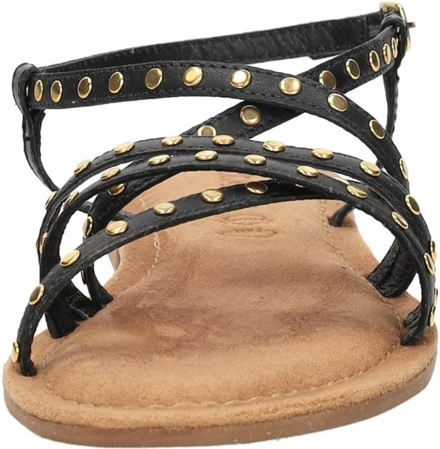 Lazamani Tova leren sandalen met studs zwart - Foto 11