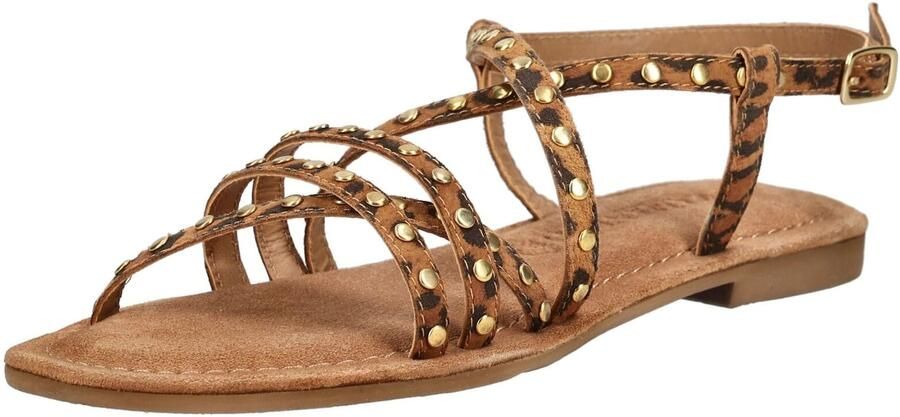 LAZAMANI Sandalen met riem beige bruin goud - Foto 3
