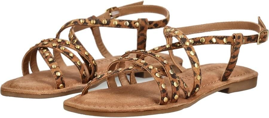 LAZAMANI Sandalen met riem beige bruin goud - Foto 6