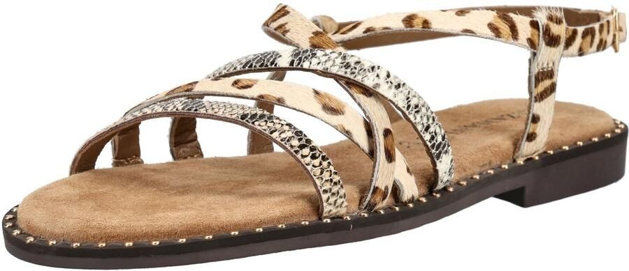 LAZAMANI Sandalen met riem beige bruin zwart wit - Foto 4