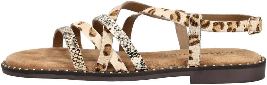 LAZAMANI Sandalen met riem beige bruin zwart wit - Foto 5