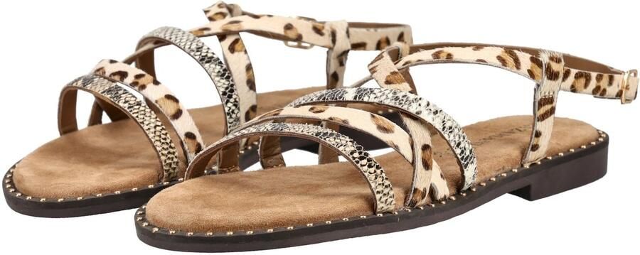 LAZAMANI Sandalen met riem beige bruin zwart wit - Foto 7