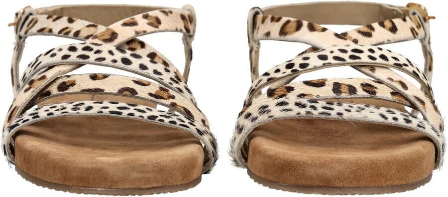Lazamani Zuza sandalen met panterprint beige zwart - Foto 3