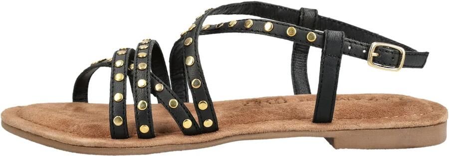 Lazamani Tova leren sandalen met studs zwart - Foto 16