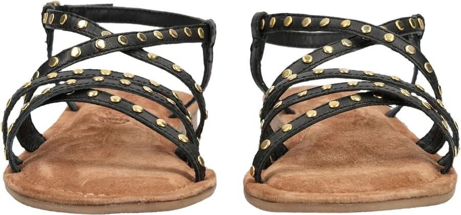 Lazamani Tova leren sandalen met studs zwart - Foto 14