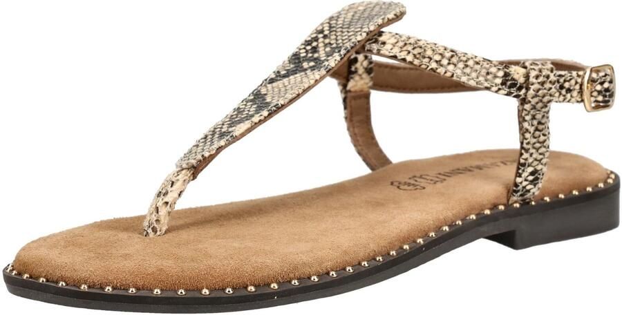 LAZAMANI Teenslipper beige bruin goud