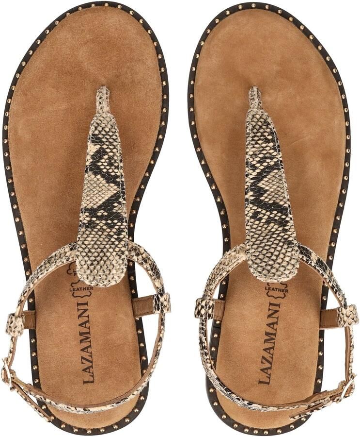 LAZAMANI Teenslipper beige bruin goud - Foto 2