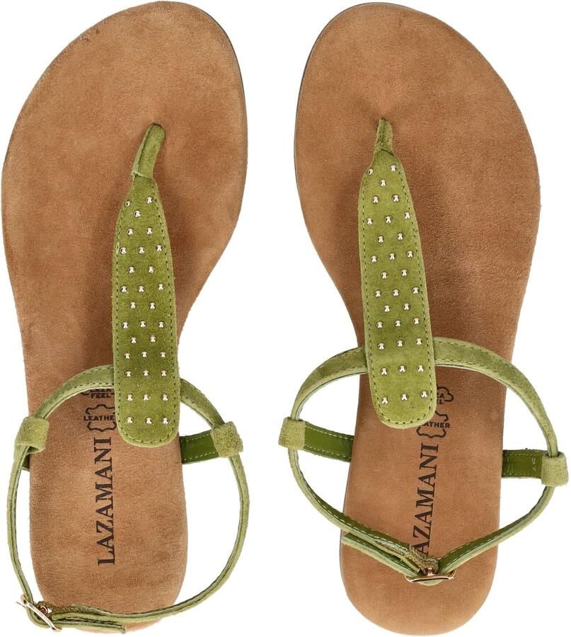 LAZAMANI Teenslipper beige bruin groen - Foto 2