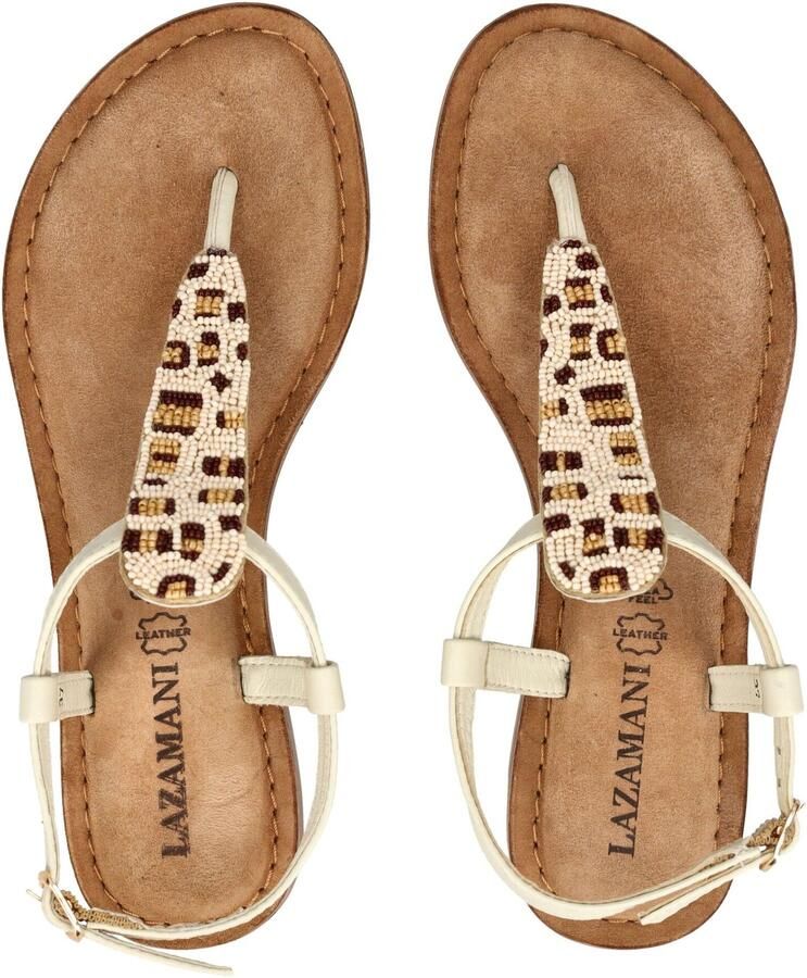 LAZAMANI Teenslipper beige bruin wit - Foto 2