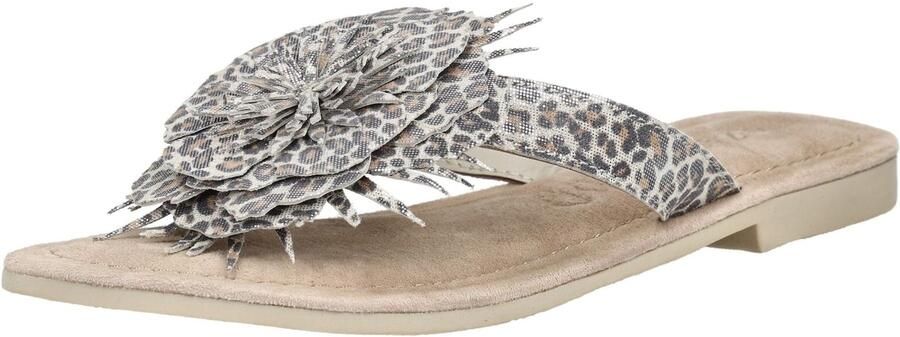 Lazamani Nomi Dames Teenslippers Suede Silver Leopard - Foto 2