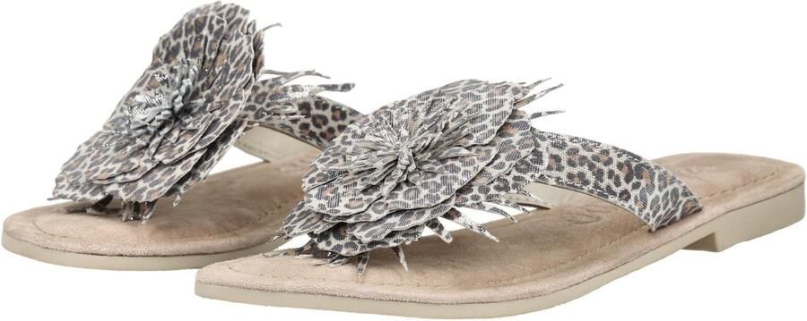 Lazamani Nomi Dames Teenslippers Suede Silver Leopard - Foto 6
