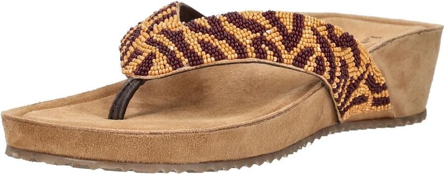 Lazamani Liv Dames Teenslippers Leer Brown - Foto 3