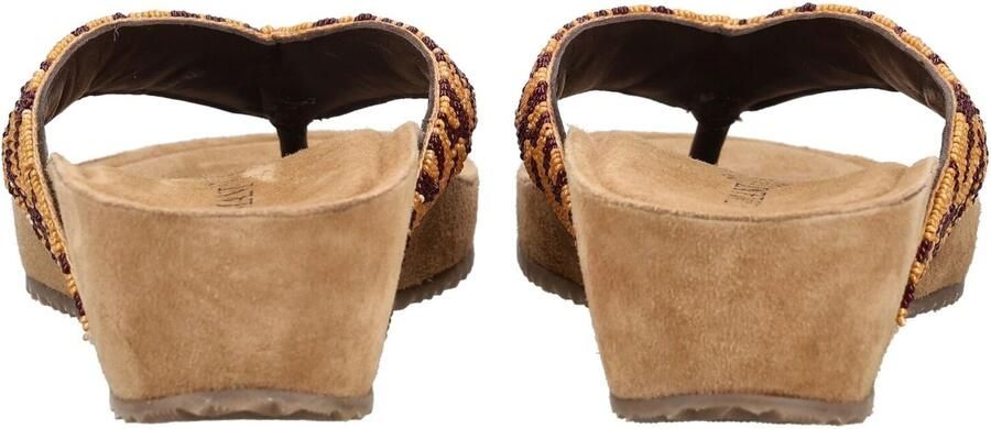 Lazamani Liv Dames Teenslippers Leer Brown - Foto 4